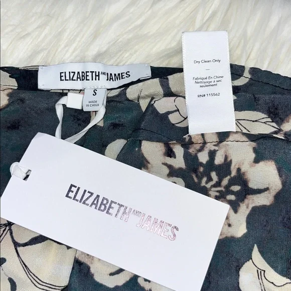 NWT Elizabeth and James Silk Sleeveless Blouse Top ~ in Lily Erwan Floral Print